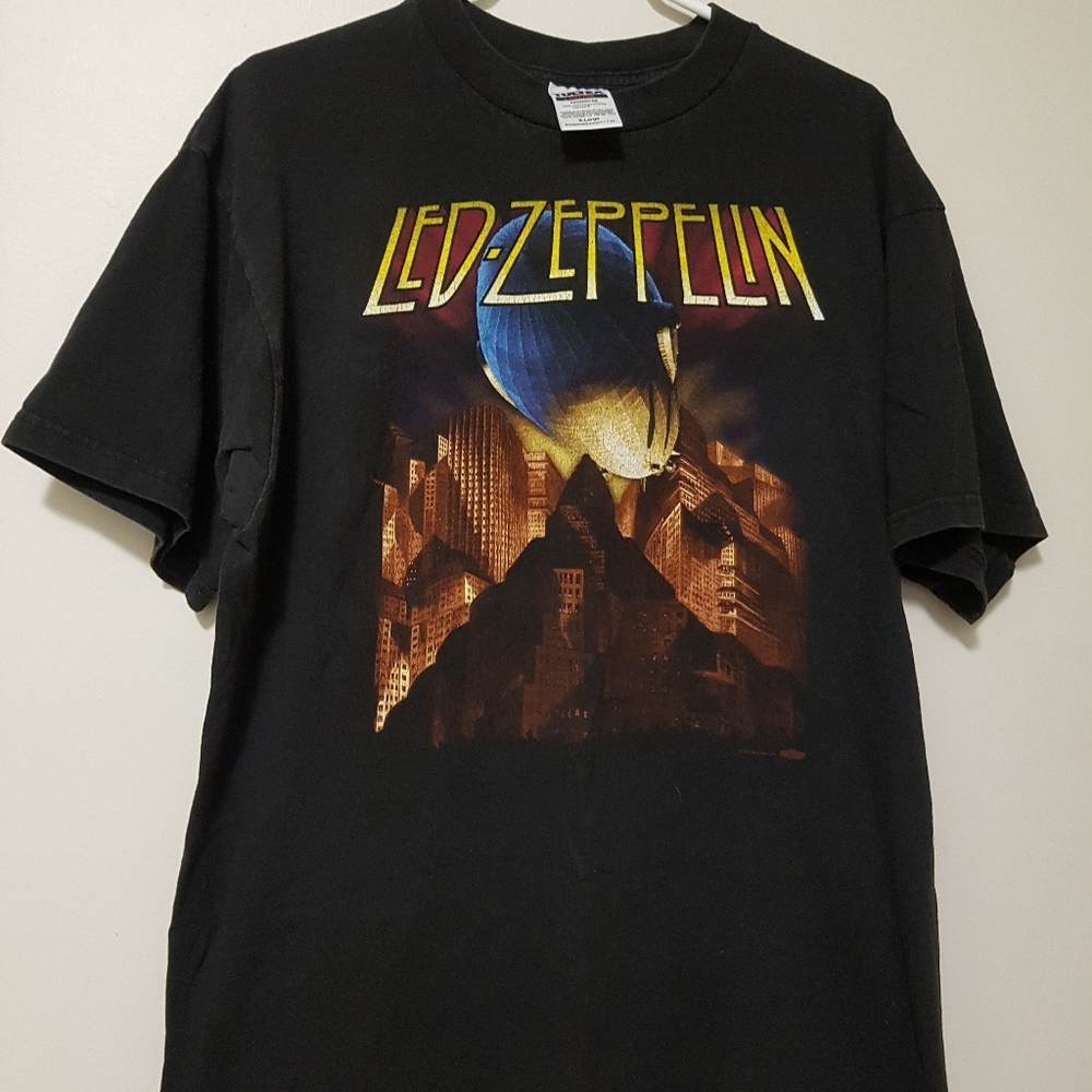 Vintage Led Zepellin Band Shirt XL Double Sided Graphics